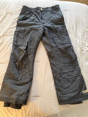 Pulse Men's Black Snow Pants with Orange Logo Accent